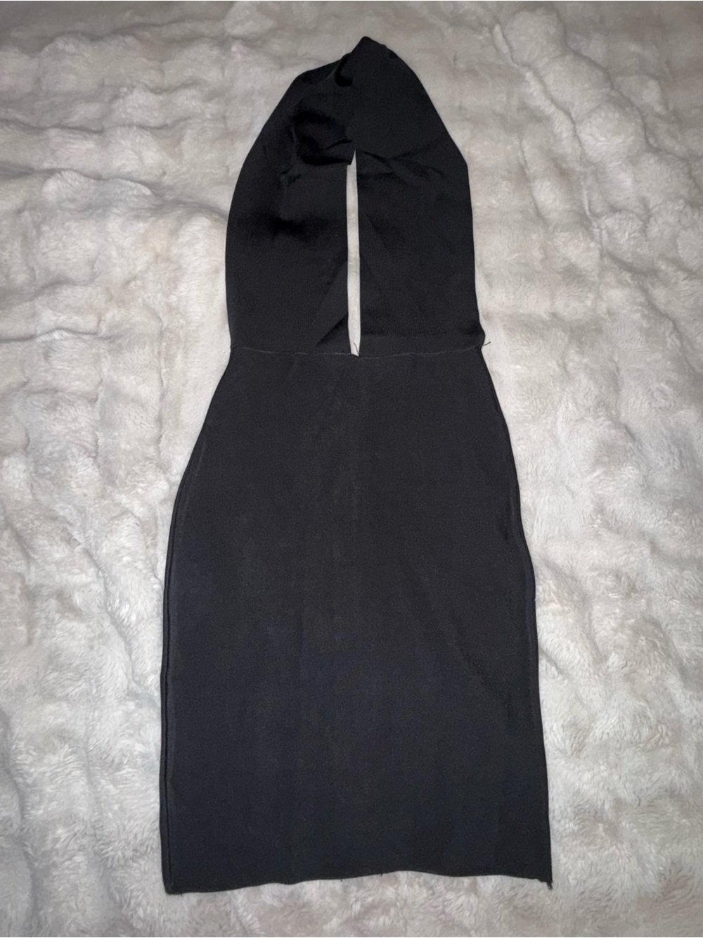Women’s Black Backless Halter Bodycon Dress